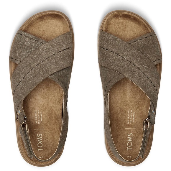 NIB Toms Marisa Cross Strap Slingback Flat Sandal - Picture 3 of 13